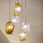 Crystal Rock Cluster Pendant Light – Modern Glass Chandelier for Dining & Living Spaces