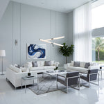 Crystal Stream Linear LED Pendant Light for Dining Room and Kitchen Island