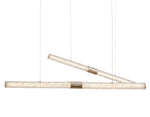 Crystal Stream Linear LED Pendant Light for Dining Room and Kitchen Island
