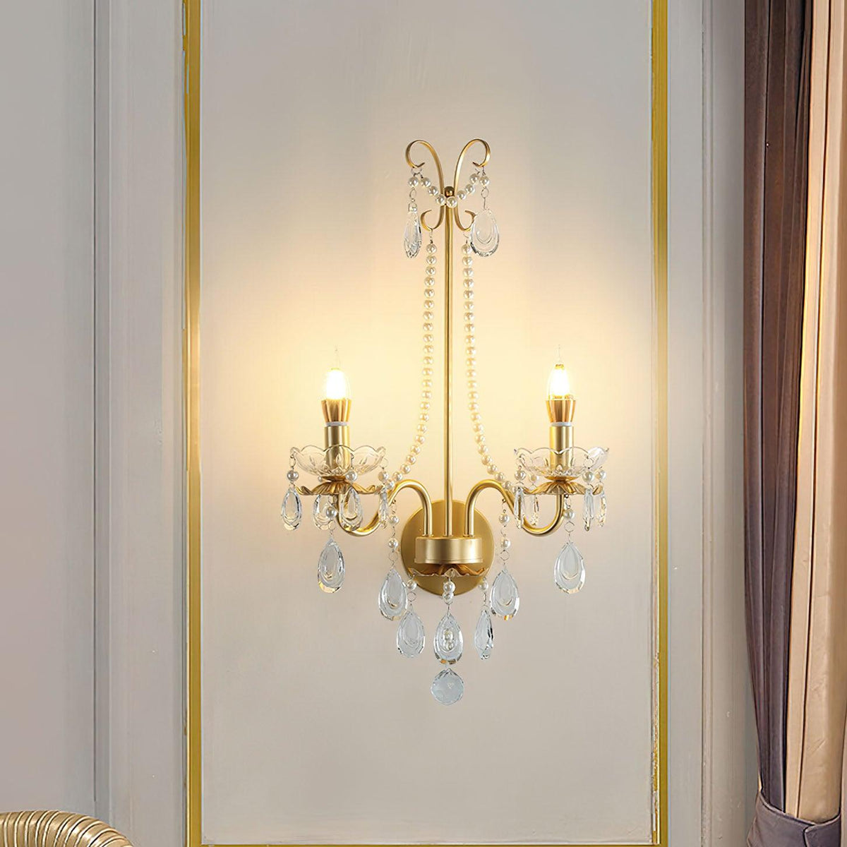 Crystal Pearl Wall Lamp