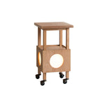 Cubby Mobile Table Lamp in Cherry Wood and Acrylic