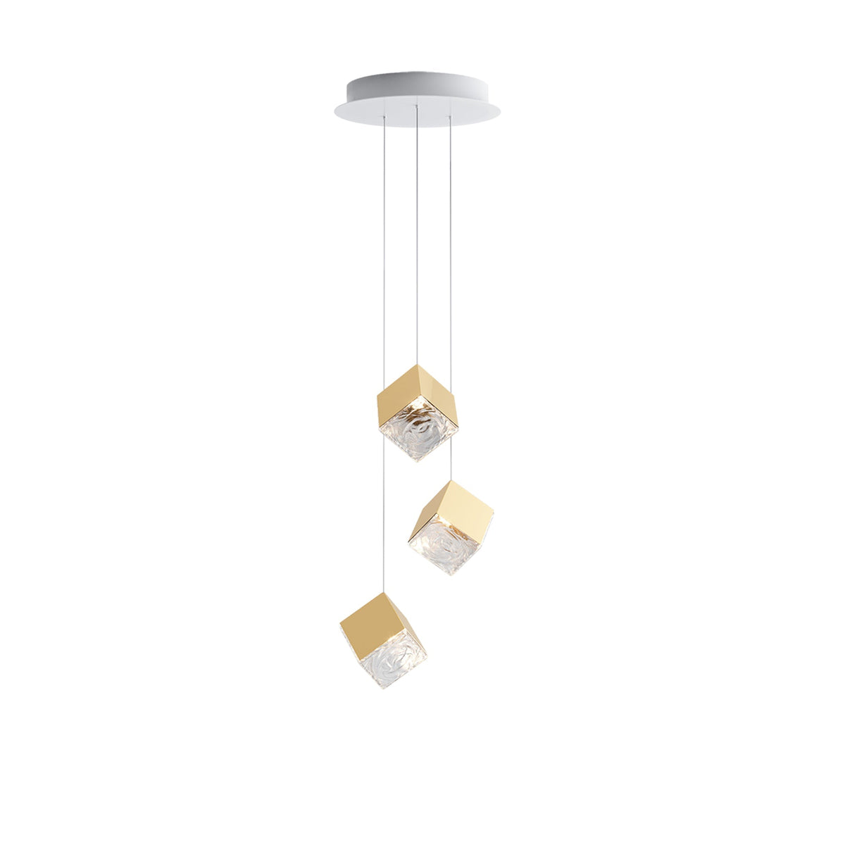 Cubic Luster Cascade Chandelier – Modern Geometric Crystal Pendant Light
