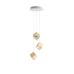 Cubic Luster Cascade Chandelier – Modern Geometric Crystal Pendant Light