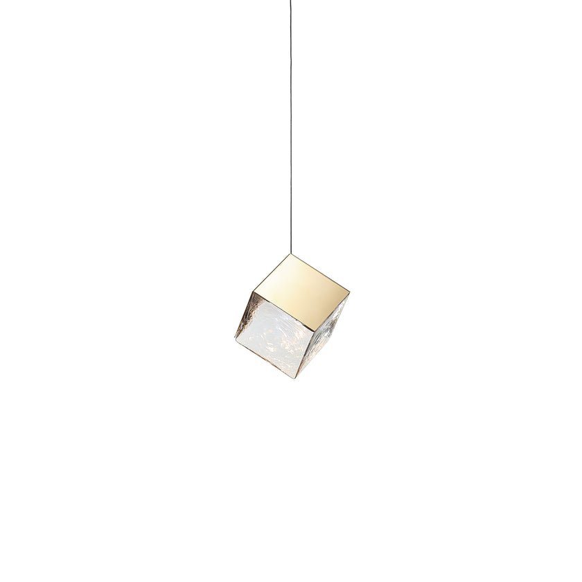 Cubic Luster Cascade Chandelier – Modern Geometric Crystal Pendant Light
