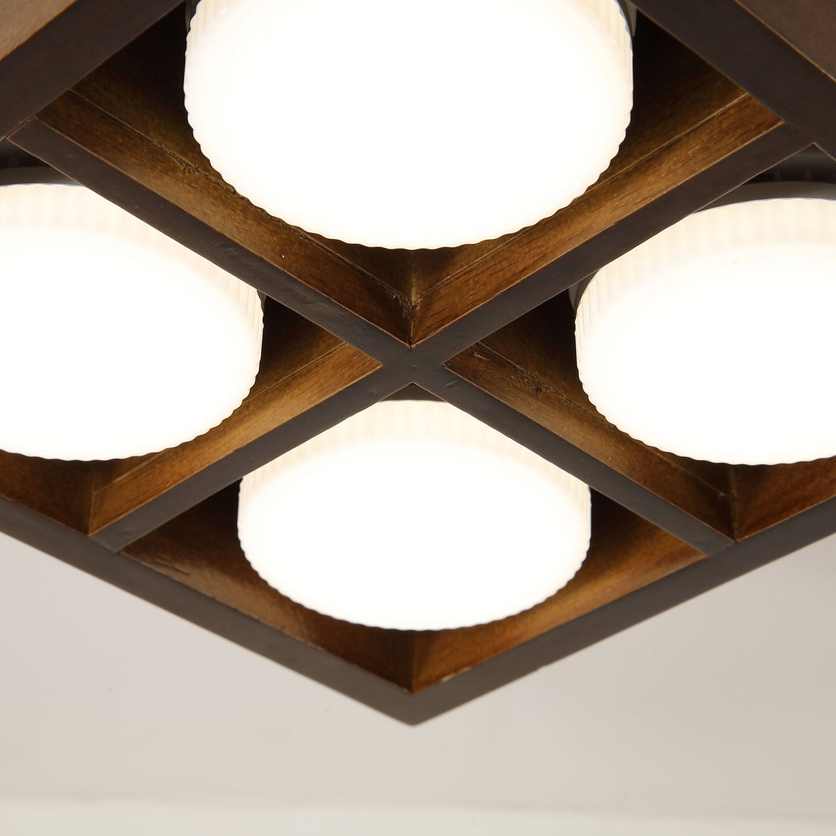 Cobra Wood Ceiling Light – Minimalist Flush Mount in Natural Wood