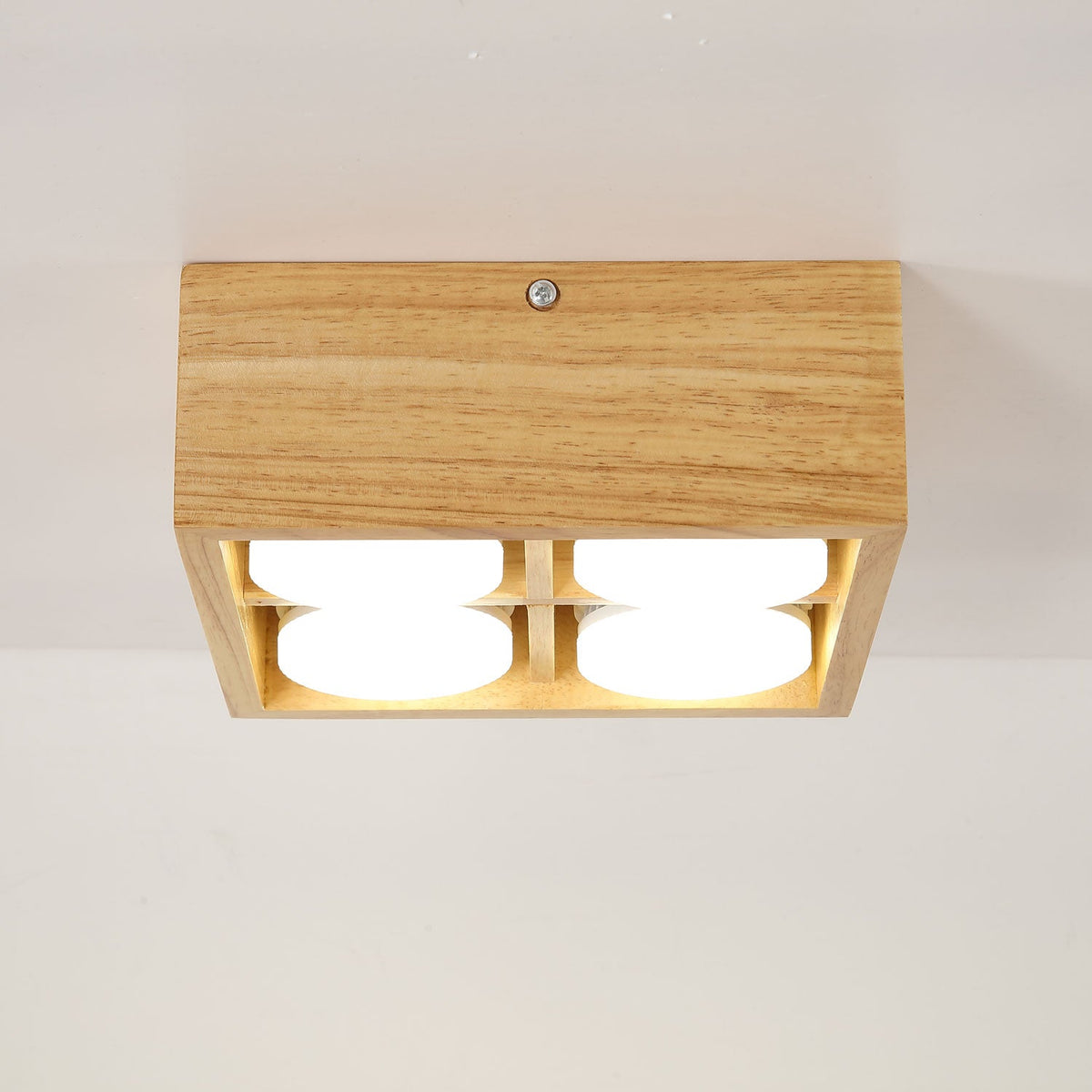 Cobra Wood Ceiling Light – Minimalist Flush Mount in Natural Wood
