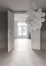Cumulus Cascade Chandelier — Modern Glass Sphere Pendant Light