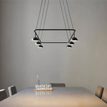 Cupolina LED Chandelier – Modern Black Metal Pendant Light for Dining Room and Living Room