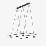 Cupolina LED Chandelier – Modern Black Metal Pendant Light for Dining Room and Living Room