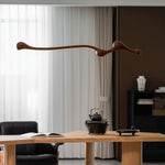 Curva Sculptural Wood LED Pendant Light – Modern Organic Design