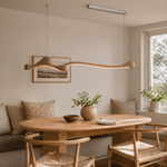 Curva Sculptural Wood LED Pendant Light – Modern Organic Design