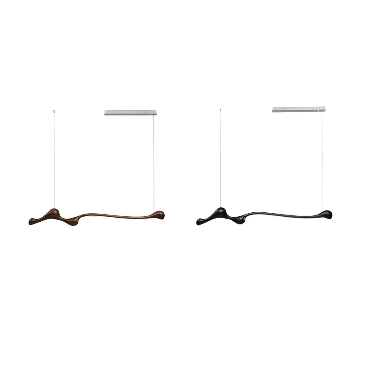 Curva Sculptural Wood LED Pendant Light – Modern Organic Design