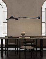 Curva Sculptural Wood LED Pendant Light – Modern Organic Design
