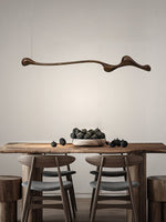 Curva Sculptural Wood LED Pendant Light – Modern Organic Design