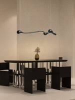 Curva Sculptural Wood LED Pendant Light – Modern Organic Design