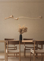 Curva Sculptural Wood LED Pendant Light – Modern Organic Design