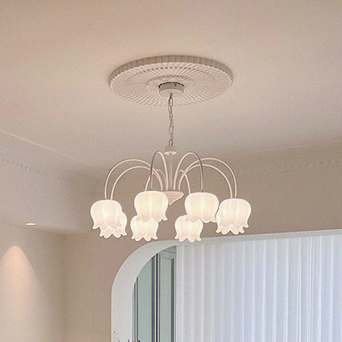 curved-arm-bell-chandelier