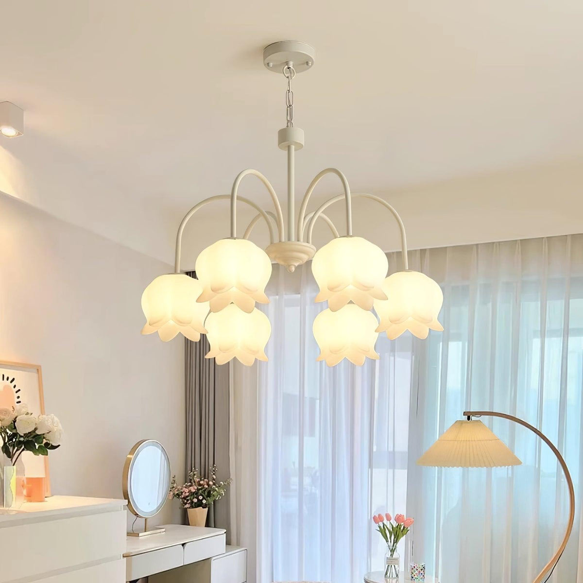 curved-arm-bell-chandelier