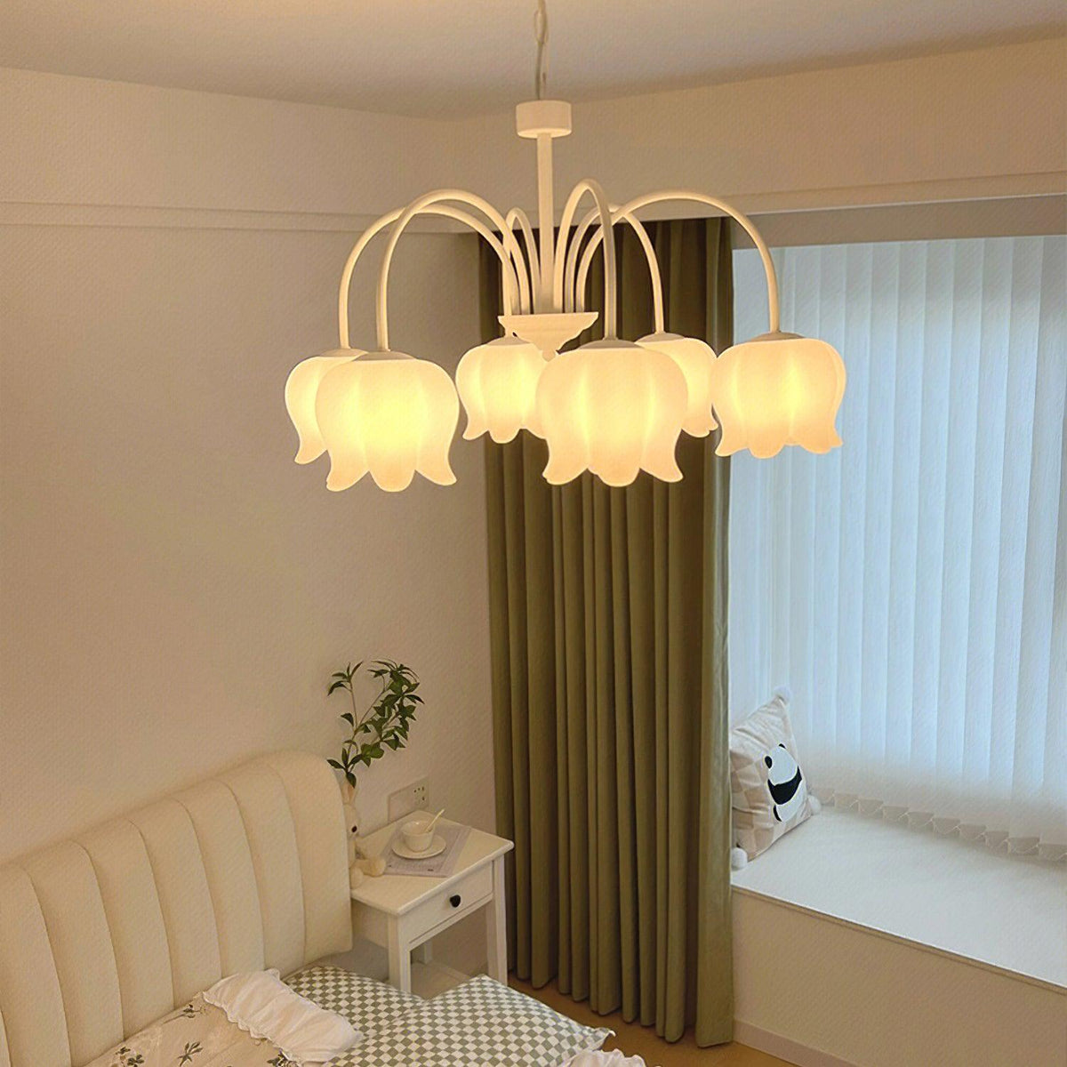 curved-arm-bell-chandelier