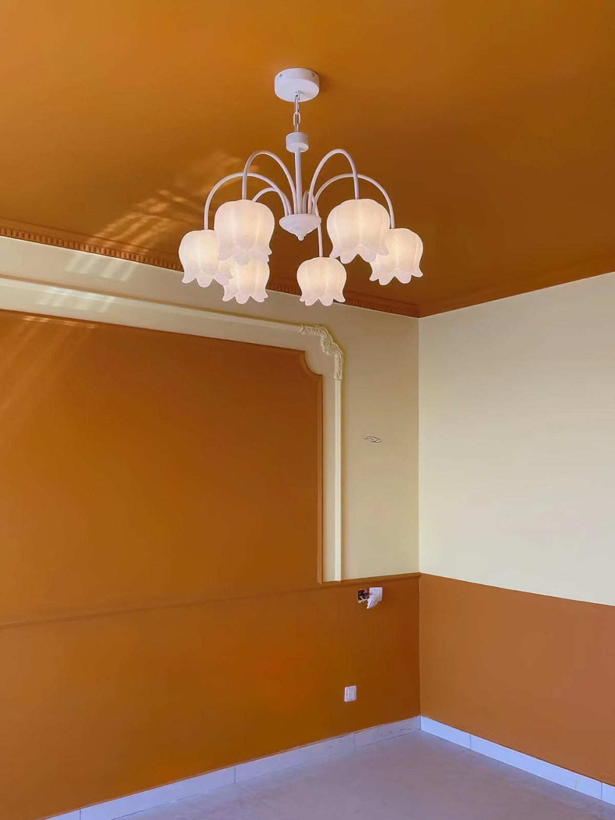 curved-arm-bell-chandelier