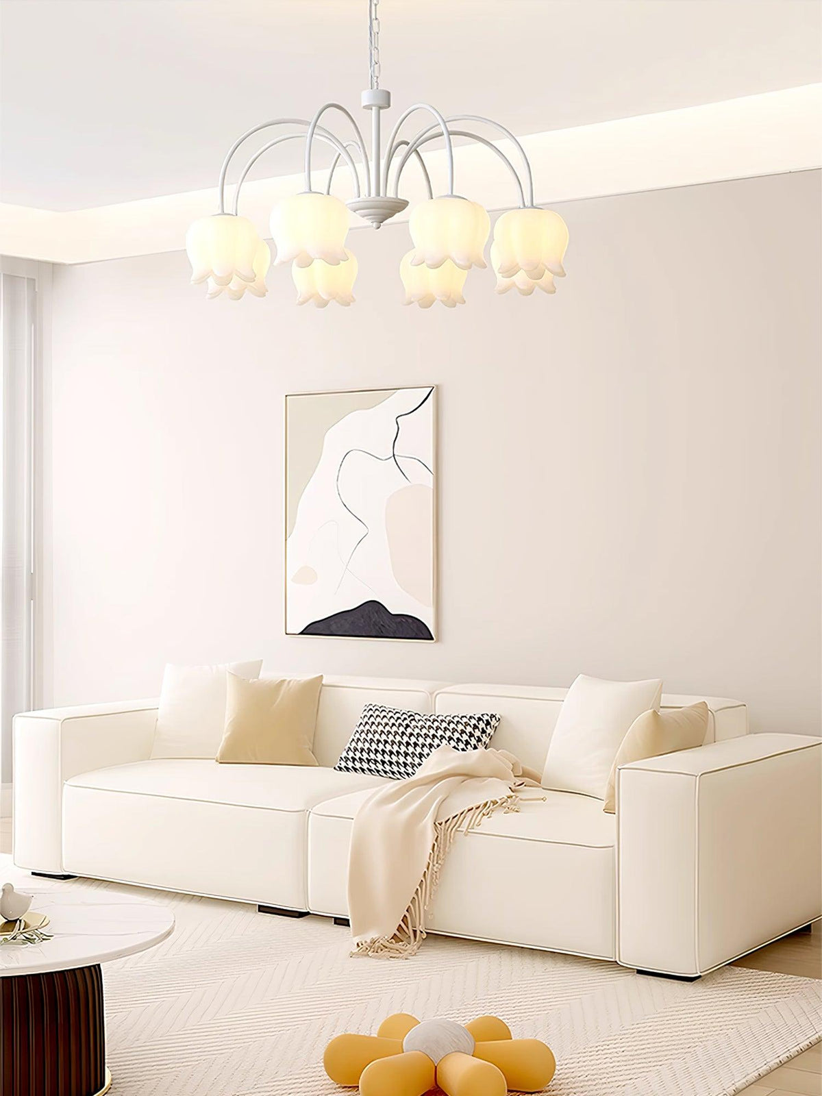 curved-arm-bell-chandelier