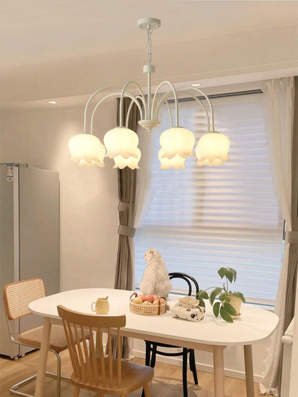 curved-arm-bell-chandelier