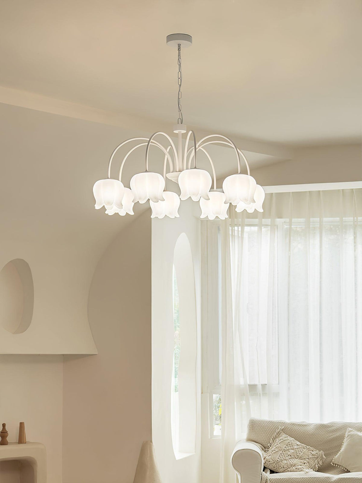 curved-arm-bell-chandelier