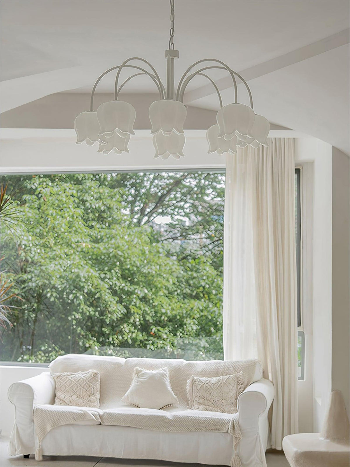 curved-arm-bell-chandelier
