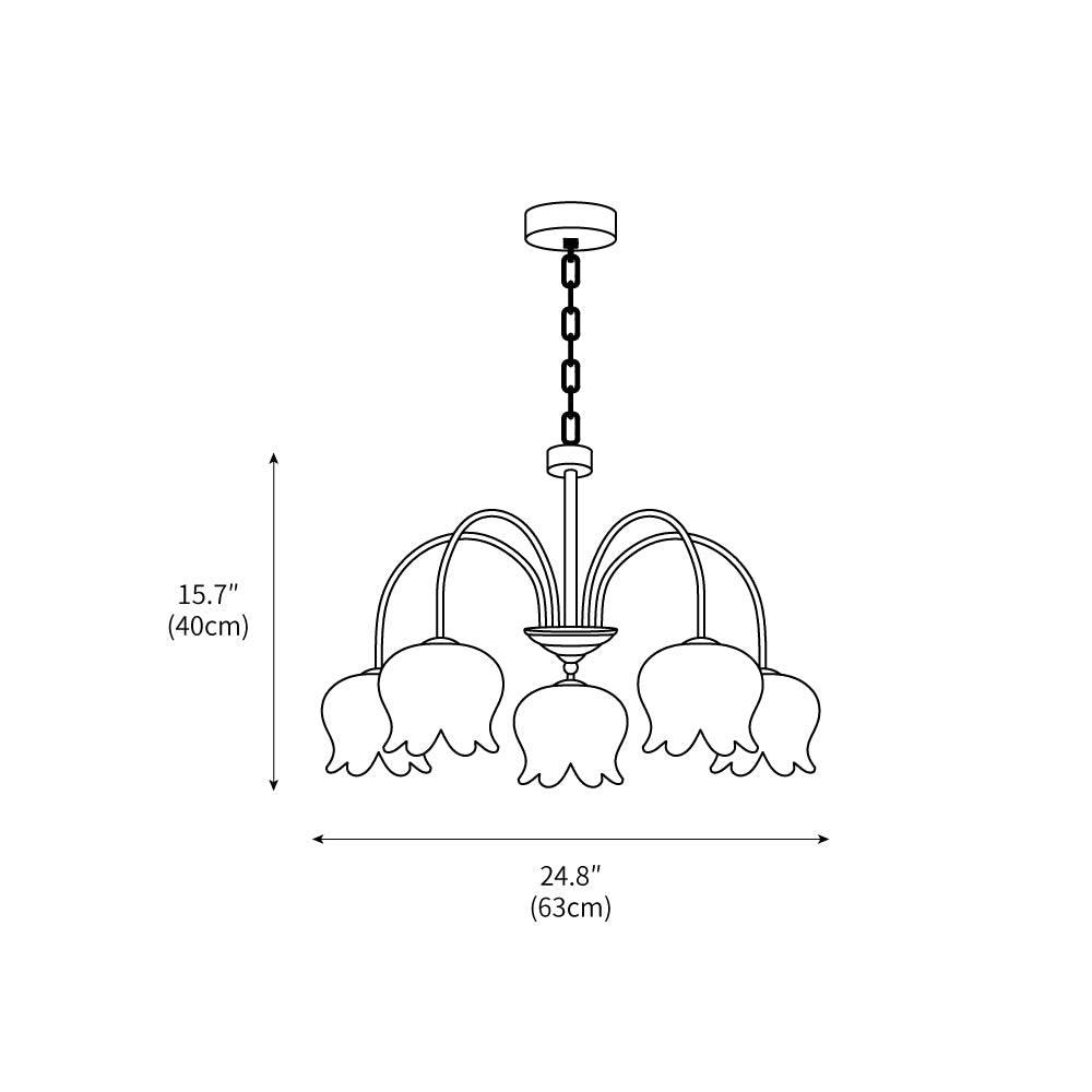 curved-arm-bell-chandelier