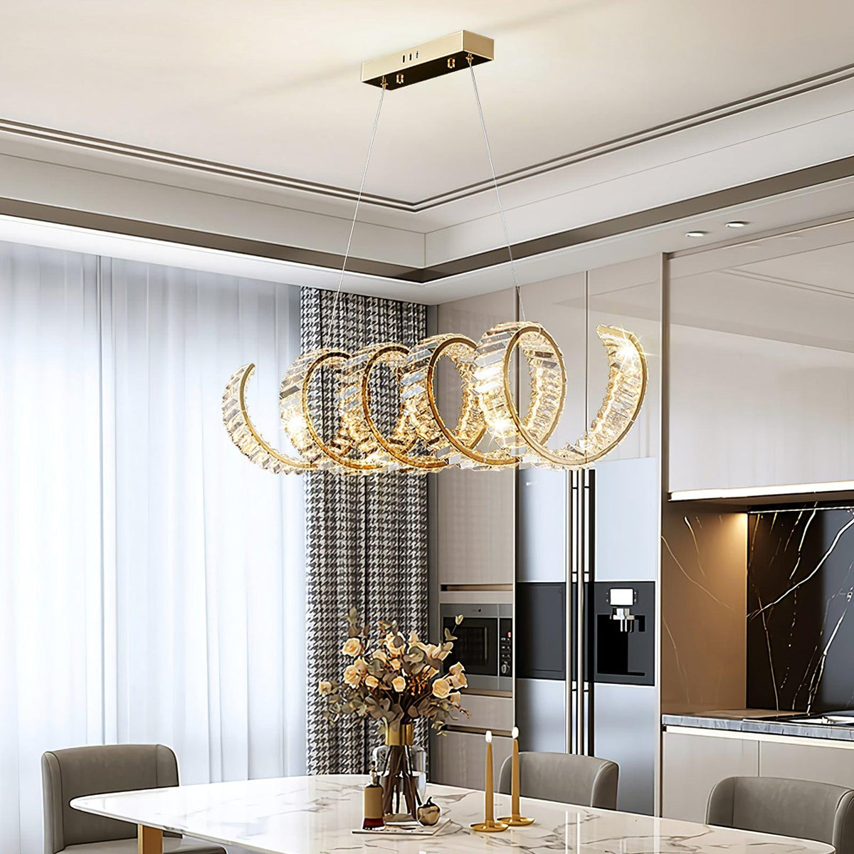 Curved Led Chandelier