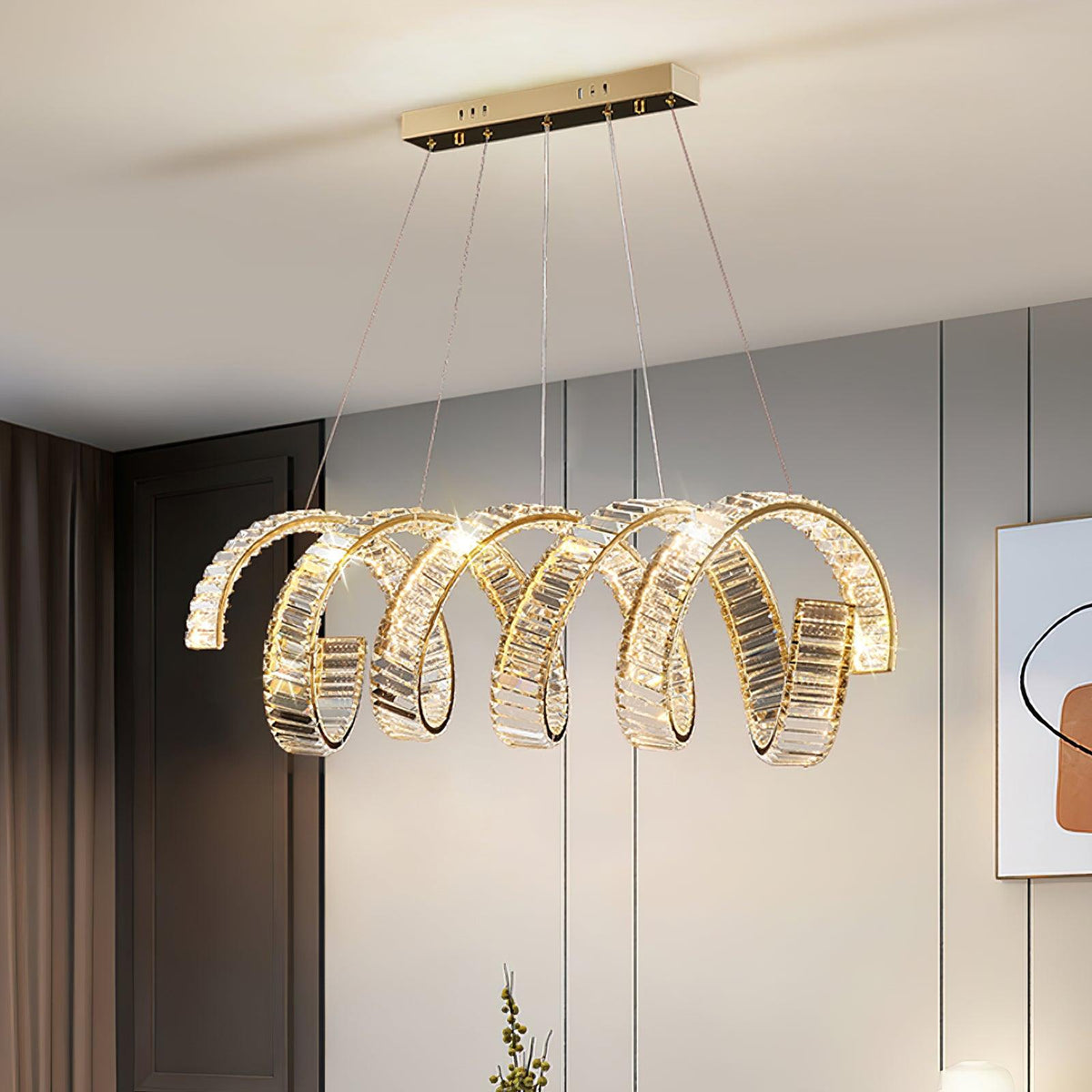 Curved Led Chandelier