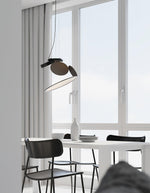 Cut Pendant Lamp – Modern LED Ceiling Light in Black Aluminum