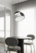 Cut Pendant Lamp – Modern LED Ceiling Light in Black Aluminum
