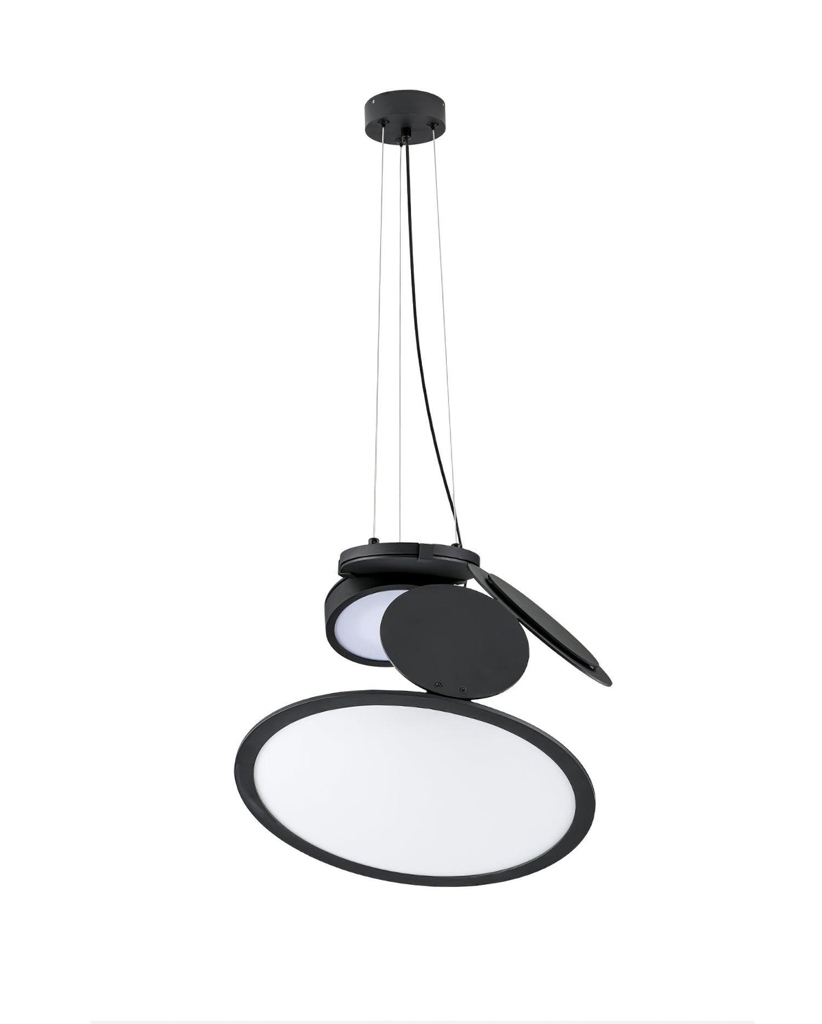 Cut Pendant Lamp – Modern LED Ceiling Light in Black Aluminum