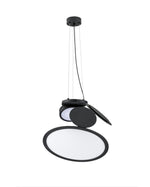 Cut Pendant Lamp – Modern LED Ceiling Light in Black Aluminum