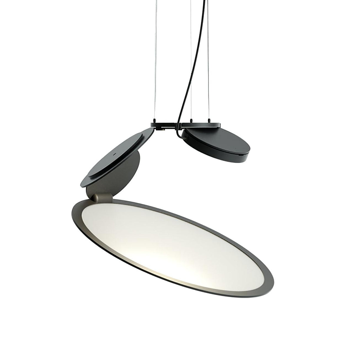 Cut Pendant Lamp – Modern LED Ceiling Light in Black Aluminum