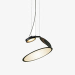 Cut Pendant Lamp – Modern LED Ceiling Light in Black Aluminum