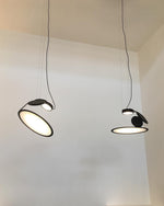 Cut Pendant Lamp – Modern LED Ceiling Light in Black Aluminum