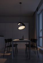 Cut Pendant Lamp – Modern LED Ceiling Light in Black Aluminum
