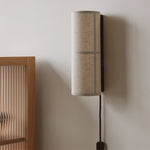 Cylinder Fabric Plug In Wall Lamp