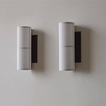 Cylinder Fabric Plug In Wall Lamp
