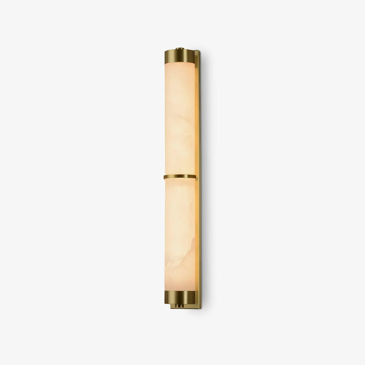 Cylindra Alabaster Brass Wall Sconce – Modern LED Wall Light