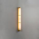 Cylindra Alabaster Brass Wall Sconce – Modern LED Wall Light