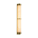 Cylindra Alabaster Brass Wall Sconce – Modern LED Wall Light