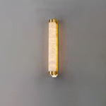 Cylindra Alabaster Brass Wall Sconce – Modern LED Wall Light