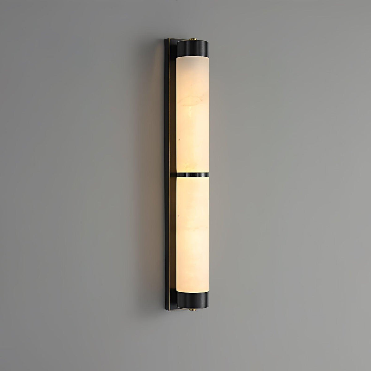 Cylindra Alabaster Brass Wall Sconce – Modern LED Wall Light
