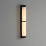 Cylindra Alabaster Brass Wall Sconce – Modern LED Wall Light