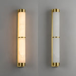 Cylindra Alabaster Brass Wall Sconce – Modern LED Wall Light