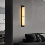 Cylindra Alabaster Brass Wall Sconce – Modern LED Wall Light