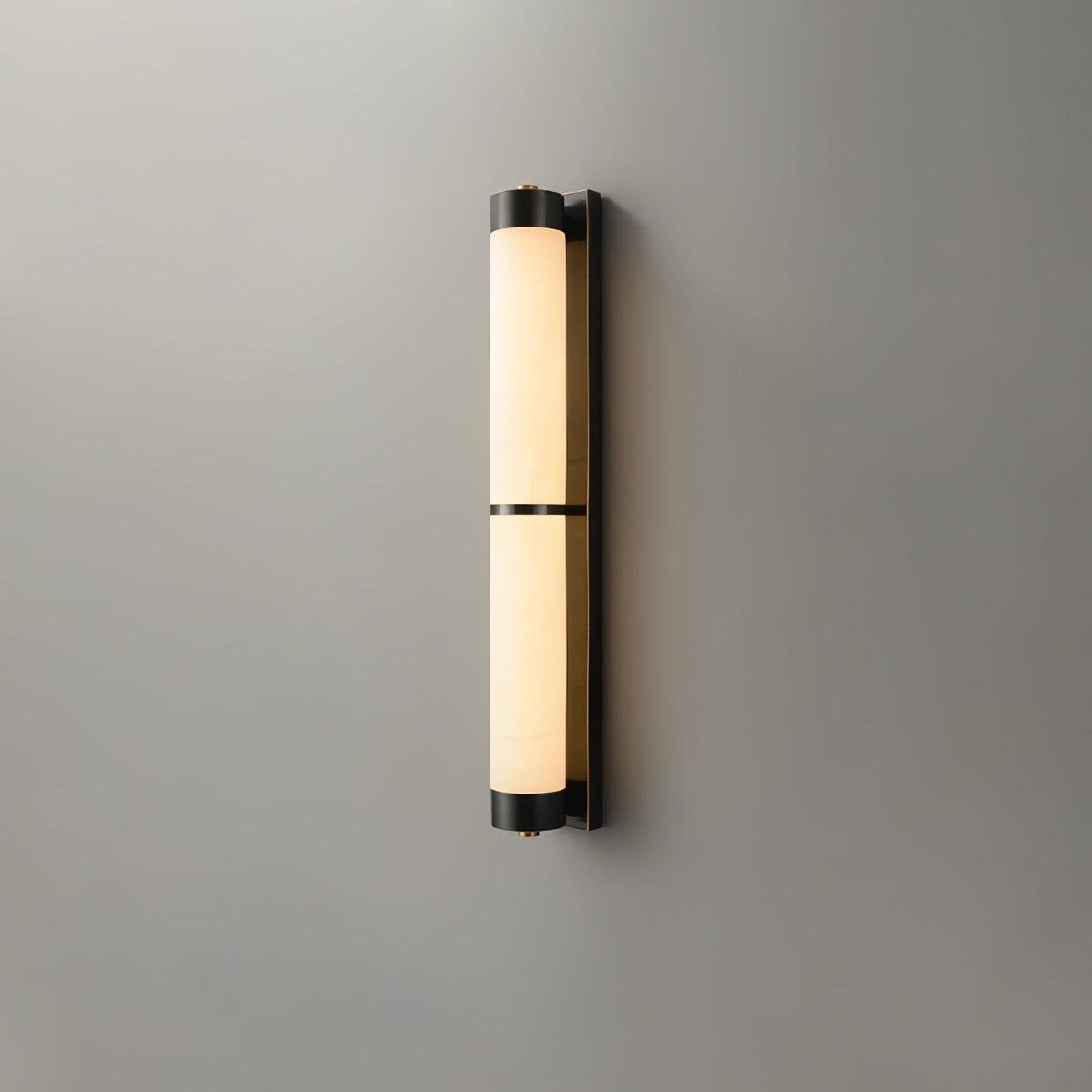 Cylindra Alabaster Brass Wall Sconce – Modern LED Wall Light